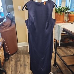 Tahari Midnight Blue Midi Dress - Exquisite